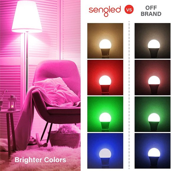 Sengled Smart Light Bulbs, Color Changing w/ Alexa Bluetooth Mesh 8.7W 800LM, 1 - Picture 3 of 12